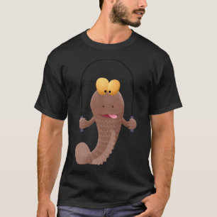 Lustiger springender Schlammspringer-Fisch-Cartoon T-Shirt