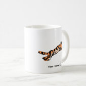 Lustiger springender Tiger-Geschenk Kaffeetasse (VorderseiteRechts)