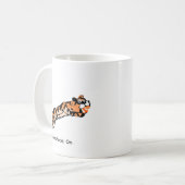Lustiger springender Tiger-Geschenk Kaffeetasse (Vorderseite Links)