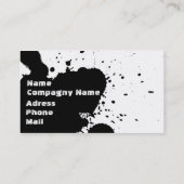 Lustiger Spritzer Visitenkarte (Rückseite)