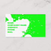 Lustiger Spritzer Visitenkarte (Rückseite)