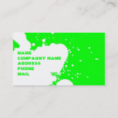 Lustiger Spritzer Visitenkarte (Rückseite)