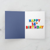 Lustiger Spruch 16. Geburtstag Karte (Innenseite)