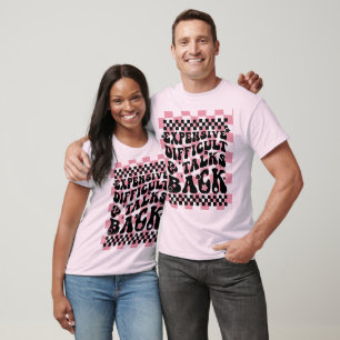 Lustiger Spruch Attitüde Comedy Zitate Pink Retro T-Shirt