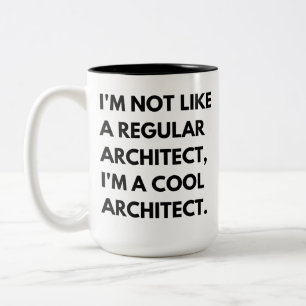 Lustiger Spruch für Architekten Zweifarbige Tasse