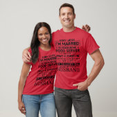 Lustiger Spruch für Ehemann als Kellnerin Mädchen T-Shirt (Unisex)