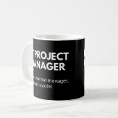 Lustiger Spruch für IT-Projektmanager Kaffeetasse (Vorderseite Links)