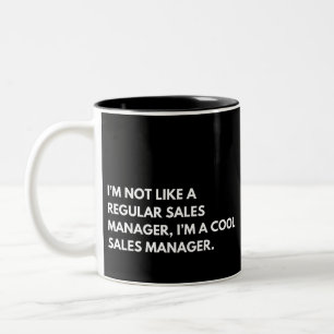 Lustiger Spruch für Vertriebsleiter Zweifarbige Tasse