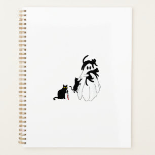 Lustiger Spruch Grusel Saison Halloween Katze Geis Planer