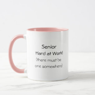 Lustiger Spruch Kaffeetasse Senior bei der Arbeit