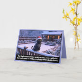 Lustiger Spruch Katze Karte (Gelbe Blume)