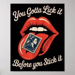 Lustiger Spruch Leck es bevor du es klebst Witz Fr Poster