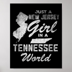 Lustiger Spruch Nur Ein New-Jersey-Mädchen In Eine Poster
