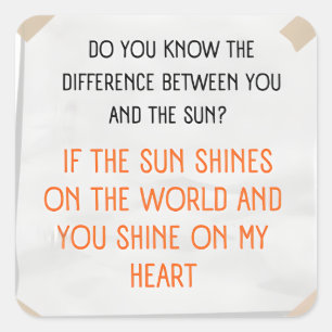 Lustiger Spruch Quadratischer Aufkleber