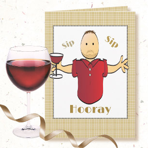 Lustiger Spruch Rotwein Männlicher Cartoon Alles G Karte