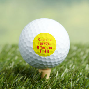 Lustiger Spruch Rückkehr zum Fairway Golfball