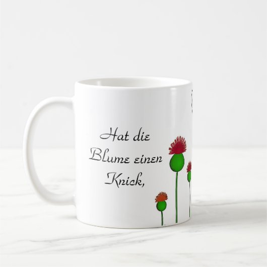 Lustiger Spruch "Schmetterling" Kaffeetasse (Links)