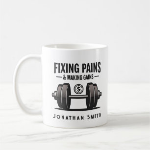 Lustiger Spruch Schwarz-Weiß Physiotherapie Kaffeetasse