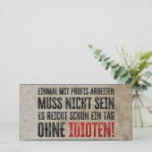 Lustiger Spruch über Arbeit und Kollegen (Stehend Vorderseite)