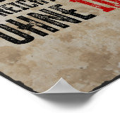 Lustiger Spruch über Arbeit und Kollegen Poster (Ecke)