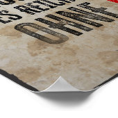 Lustiger Spruch über Arbeit und Kollegen Poster (Ecke)