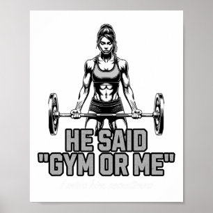 Lustiger Spruch zum Gewichtheben und Bodybuilding Poster