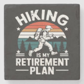 Lustiger Spruch zum Wanderrentenplan Steinuntersetzer (Vorderseite)