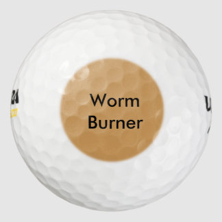 Lustiger Sprüche Golf Balls - Worm Burner Golfball