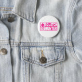 Lustiger SQUATCH JÄGER Gang, der Bigfoot-Ausgabe Button (Beispiel)
