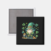 Lustiger St. Paddys Day Gnom mit St. Patricks Day  Magnet (Vorderseite/Rückseite)