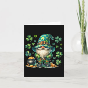 Lustiger St. Paddys-Tag-Gnom mit St. Patricks-Tag- Karte