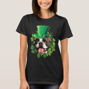 Lustiger St. Patrick Boston Terrier  T-Shirt