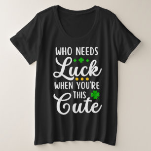 Lustiger St. Patrick’s Day für Frauen Große Größe T-Shirt