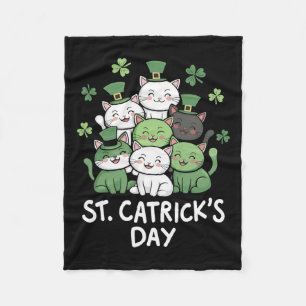 Lustiger St. Patricks Catricks Day Katzen St. Patr Fleecedecke