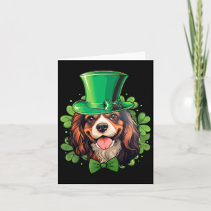 Lustiger St. Patricks Cavalier King Charles Spanie Karte