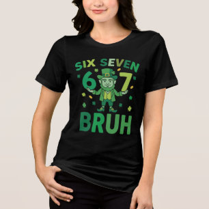 Lustiger St. Patricks Day 2026 – Six Seven 67 Bruh Tri-Blend Shirt