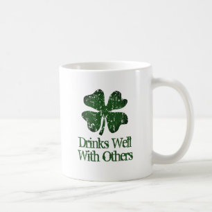 Lustiger St. Patrick's Day Glücksklee-Kaffeebecher Kaffeetasse