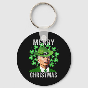 Lustiger St. Patricks Day Joe Biden verwirrt Frohe Schlüsselanhänger