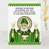 Lustiger St. Patrick's Day Karte (Gelbe Blume)