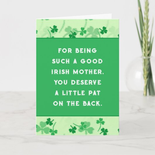 Lustiger St. Patrick's Day Karte (Vorderseite)