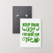 Lustiger St. Patrick's Day Kuss Button (Vorderseite/Rückseite)