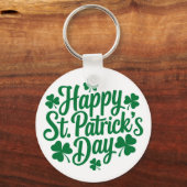 Lustiger St. Patrick's Day lustiger Traktor Schlüsselanhänger (Rückseite)