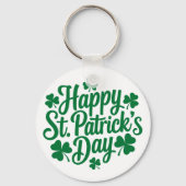 Lustiger St. Patrick's Day lustiger Traktor Schlüsselanhänger (Rückseite)
