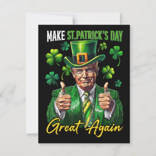 Lustiger St. Patrick's Day Parodie Feiertagskarte (Vorderseite)