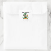 Lustiger St. Patrick's Day Quadratischer Aufkleber (Tasche)