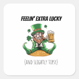 Lustiger St. Patrick's Day Quadratischer Aufkleber