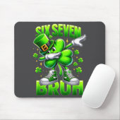 Lustiger St. Patrick's Day Six Seven Bruh 67 Meme Mousepad (Mit Mouse)