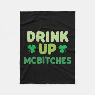 Lustiger St. Patricks Day Trink auf Mc's Irisches Fleecedecke