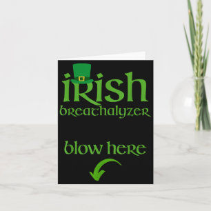 Lustiger St. Patricks Day Trinken Irischer Alkohol Karte