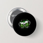 Lustiger St. Patricks Day Trinken Irisches Kleebla Button (Vorne & Hinten)